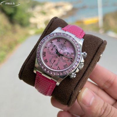 Rolex Daytona Replica with Sapphire Crystal 4801/4130 Movement 40mm Women and Men Pink Watch